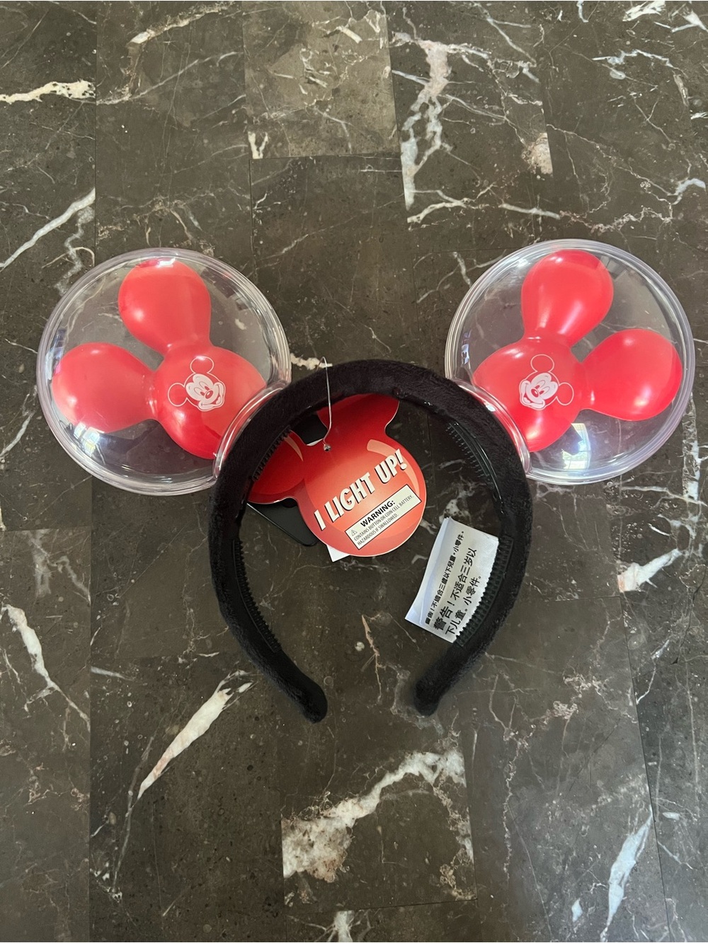 NWT Disney Parks Light-Up Balloon Mouse Ear Headband for Kids
